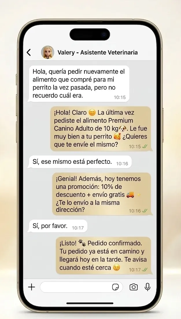 Valery CRM automatico historial clientes WhatsApp Nissi Tech
